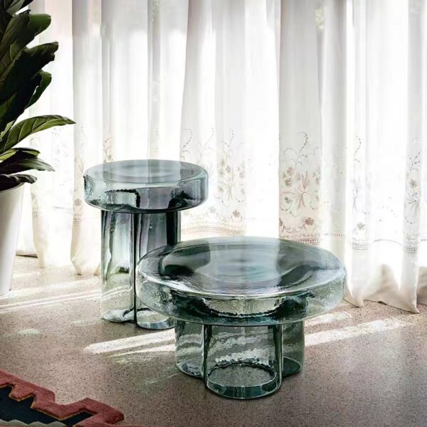 coffee table round glass