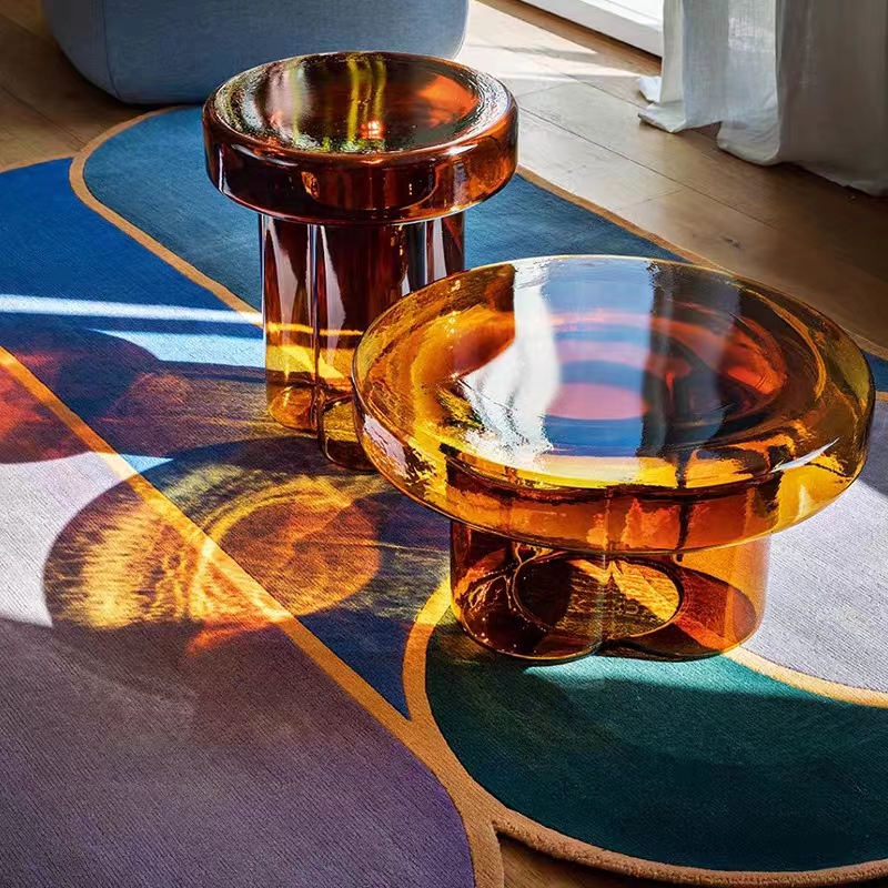 coffee table round glass