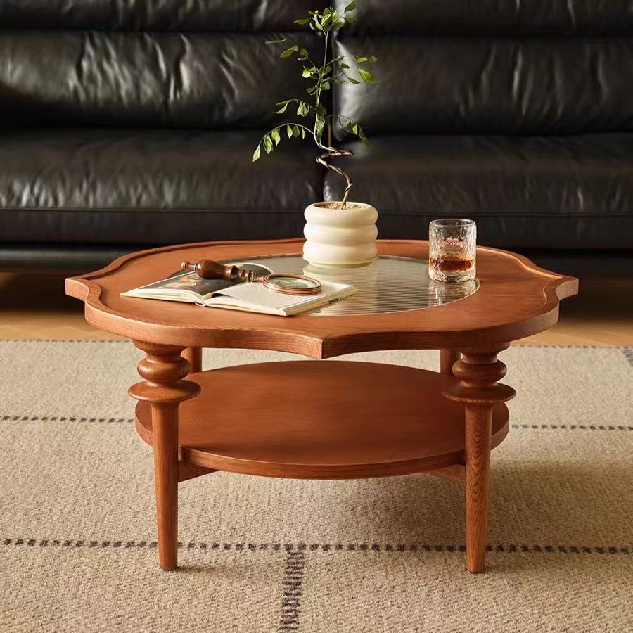 coffee table wooden glass