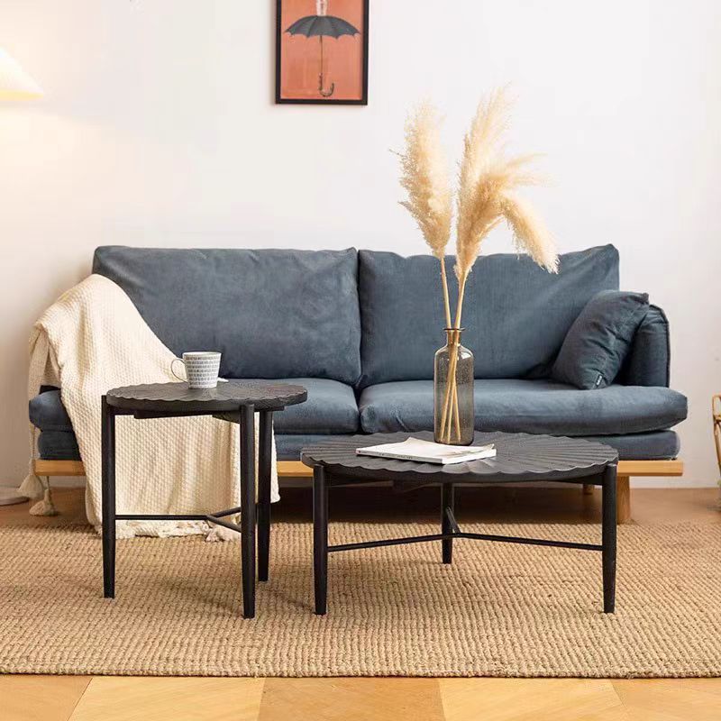 coffee table oak wooden round