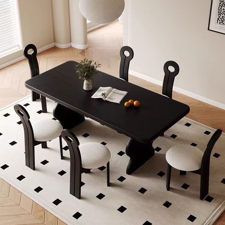 Dining Table Wave-Shaped Legs