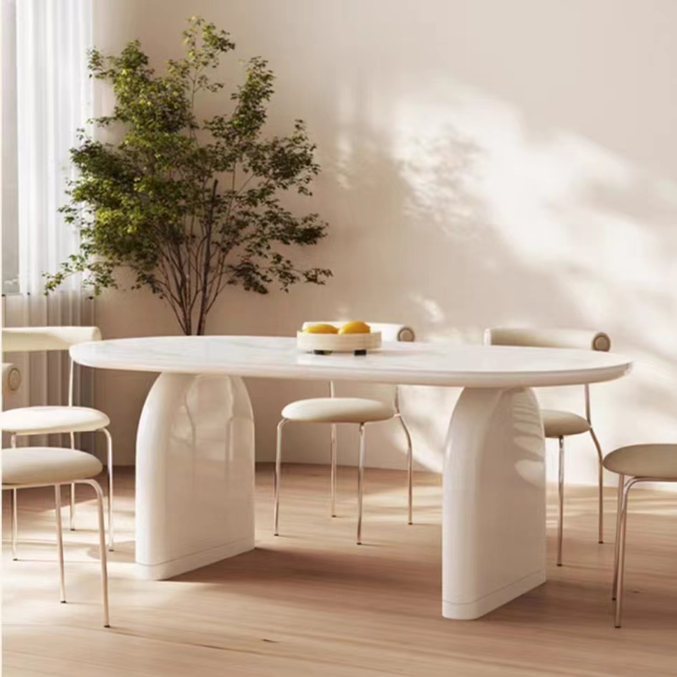 Dining Table White French Cream Style