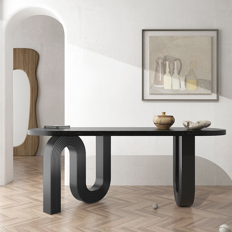 dining table wooden modern black