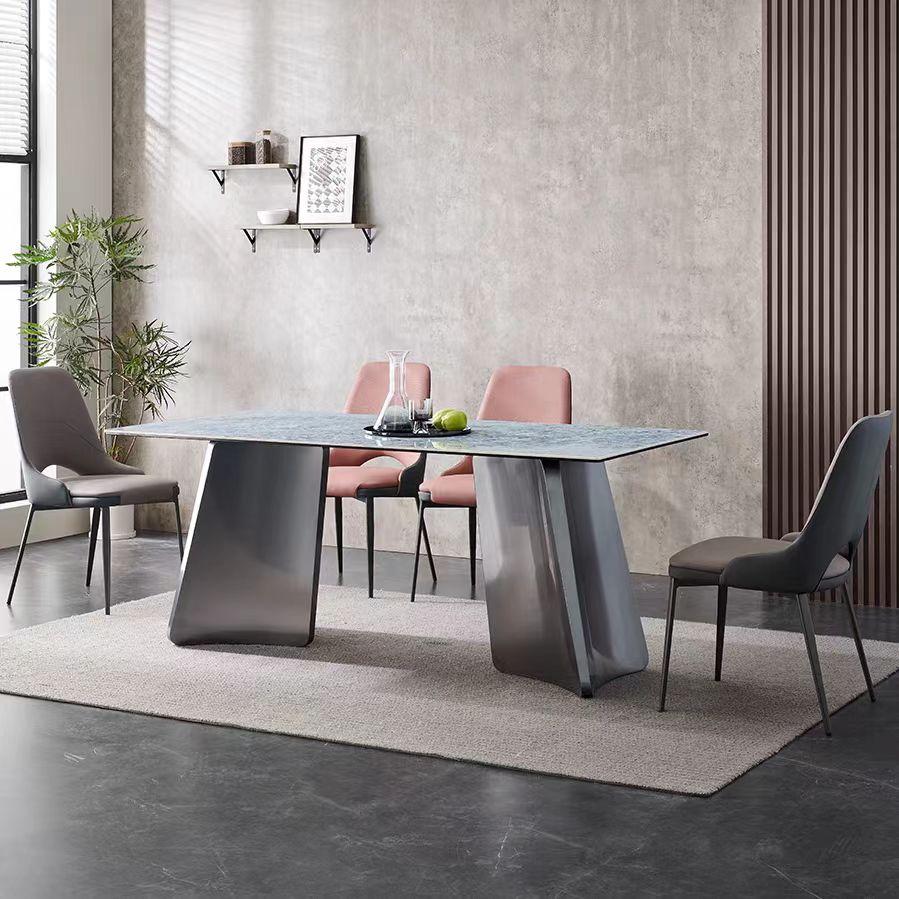 dining table modern stone top square