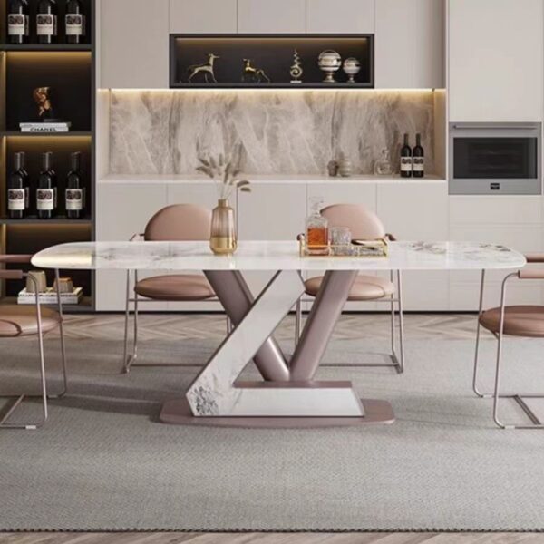 dining table modern luxury LV shape