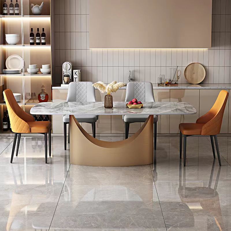 dining table modern luxury bright stone square