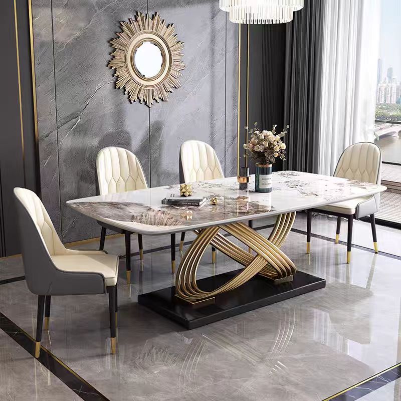 dining table modern luxury marble stone square