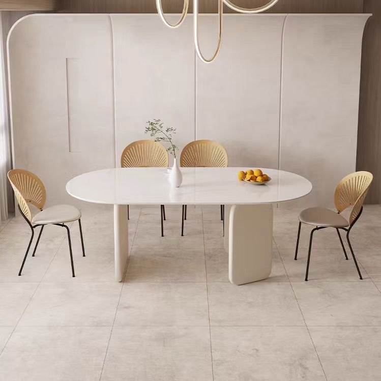 dinning table modern cream pure white creative design