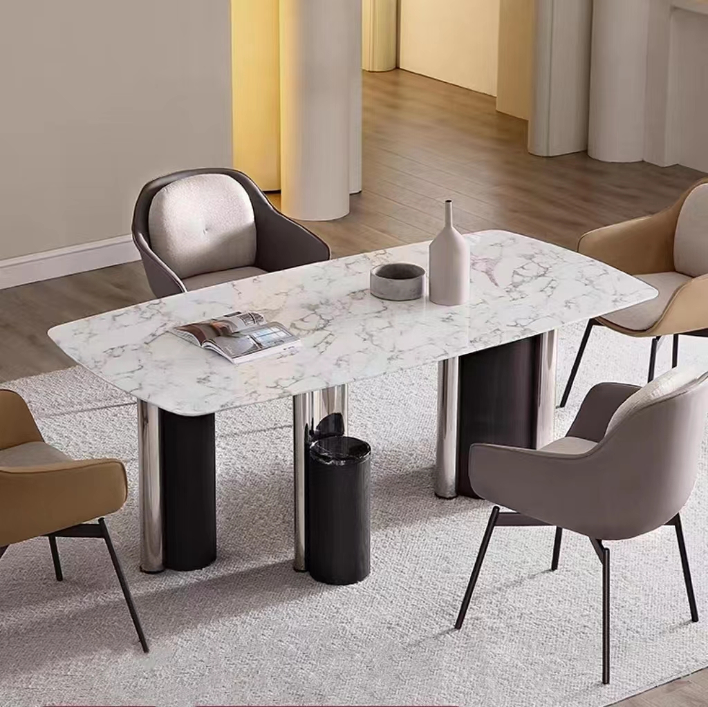 dinning table modern luxury stone top