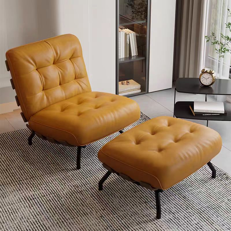 accent chair Italian leather minimalist