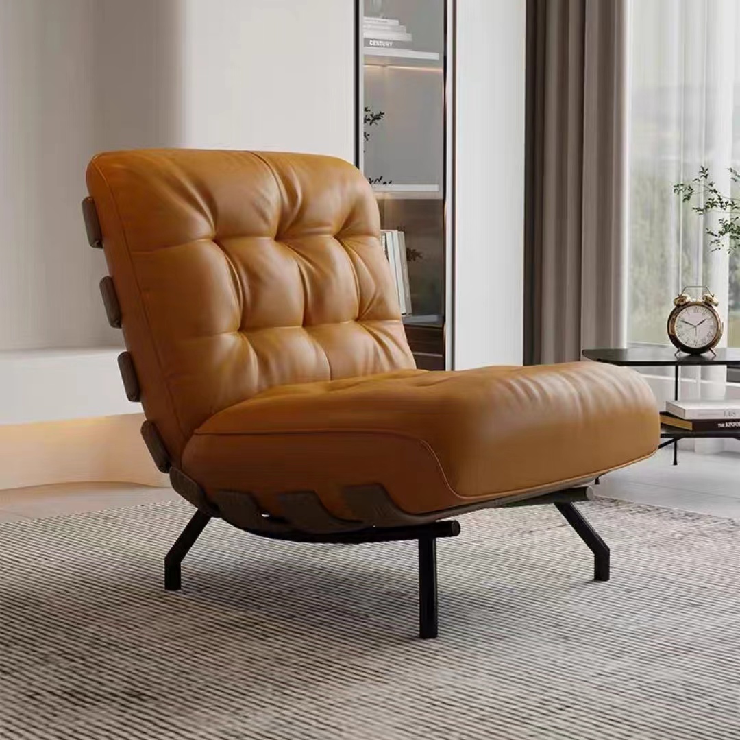 accent chair Italian leather minimalist