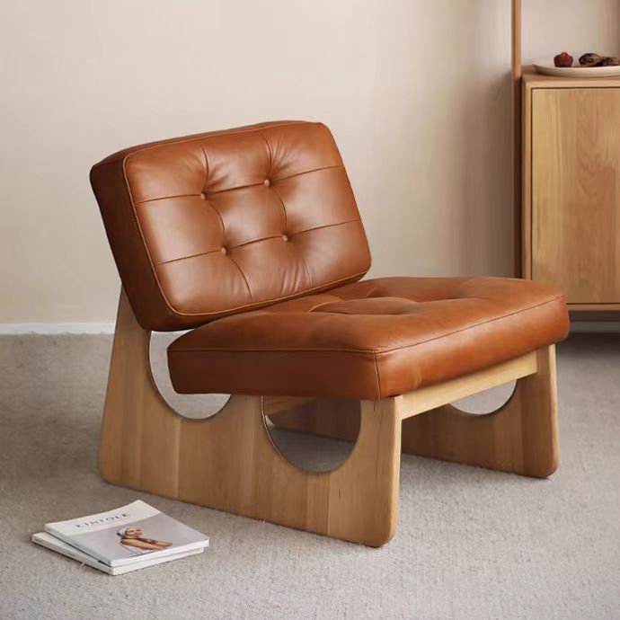 accent chair Italian leather minimalist