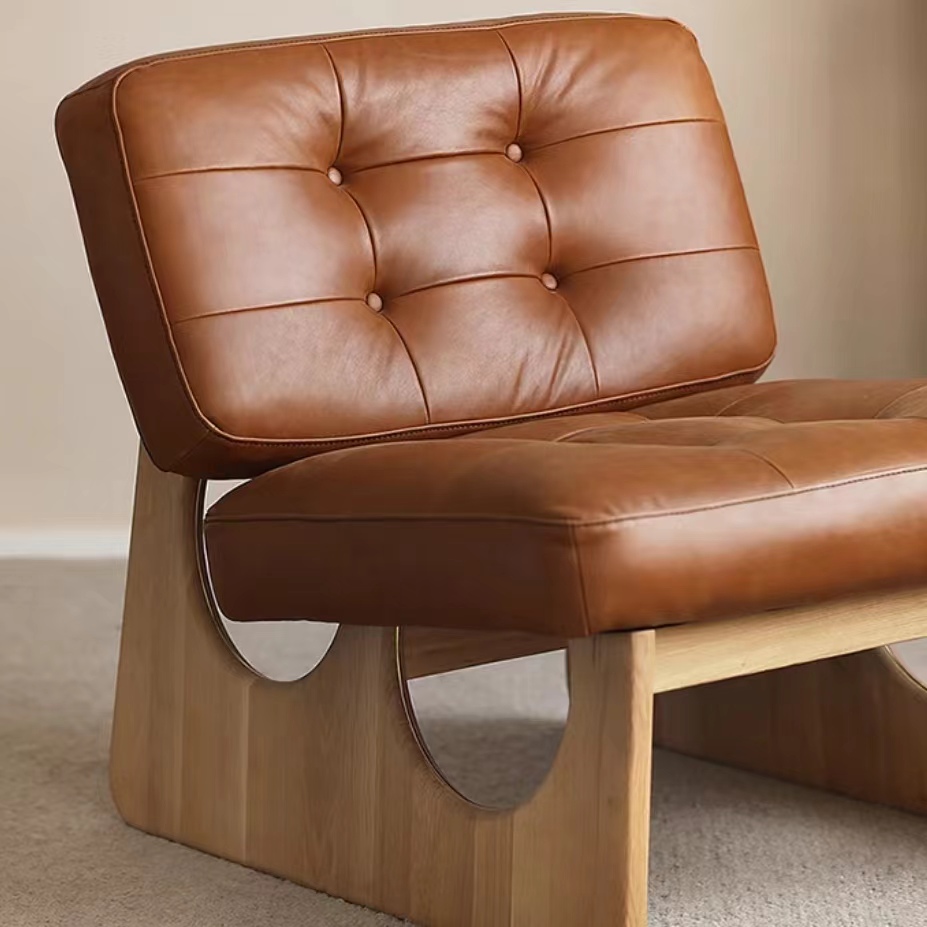 Gaoliang accent chair Italian leather minimalist