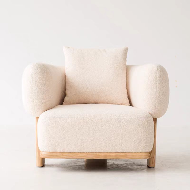 accent chair nordic cream single seat sofa chair