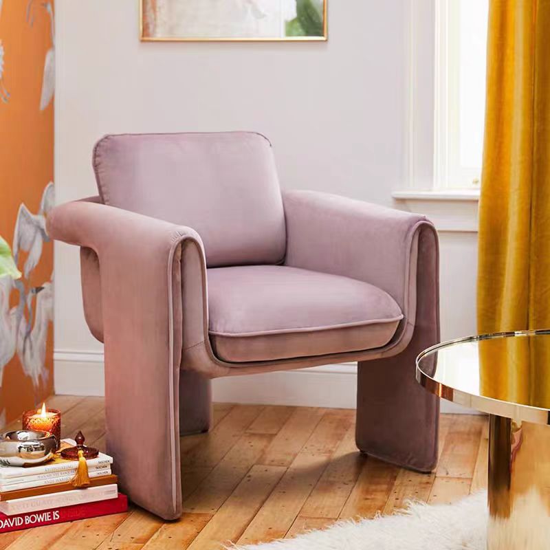 modern velvet single seat sofa chair