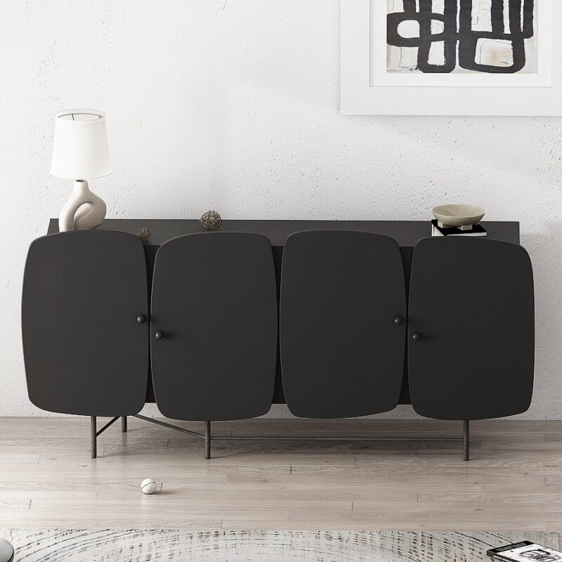 sideboard storage cabinet black modern