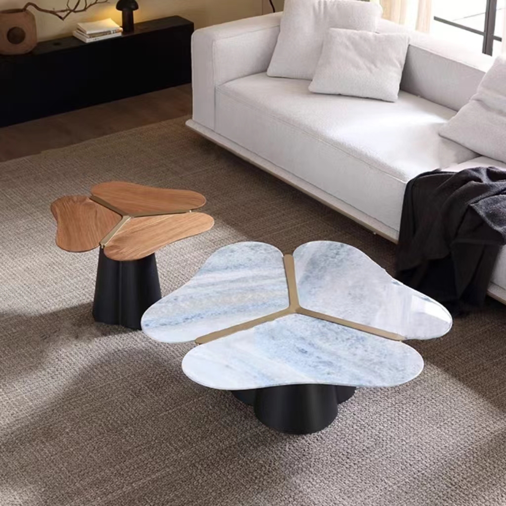 coffee table set marble stone flower