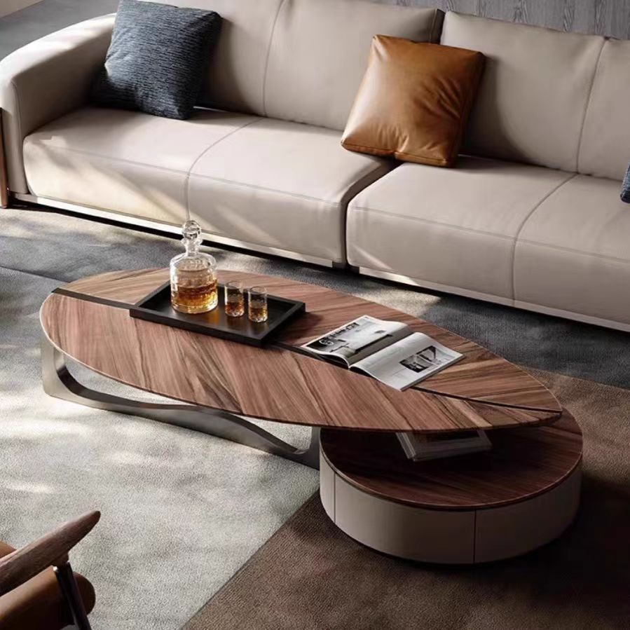 coffee table leaf shape wooden