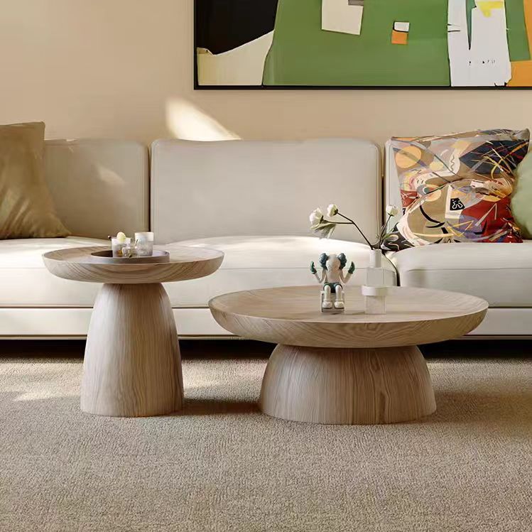 coffee table new round wooden