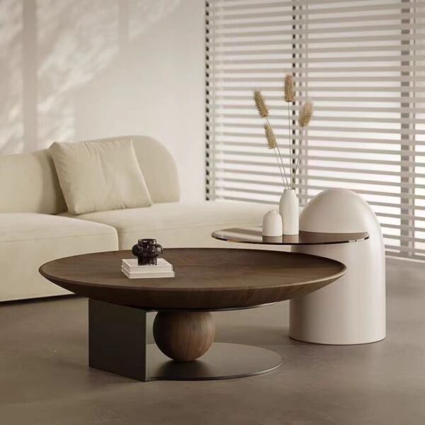 coffee table nesting modern cream style