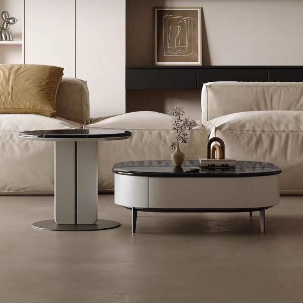 coffee table set modern stone