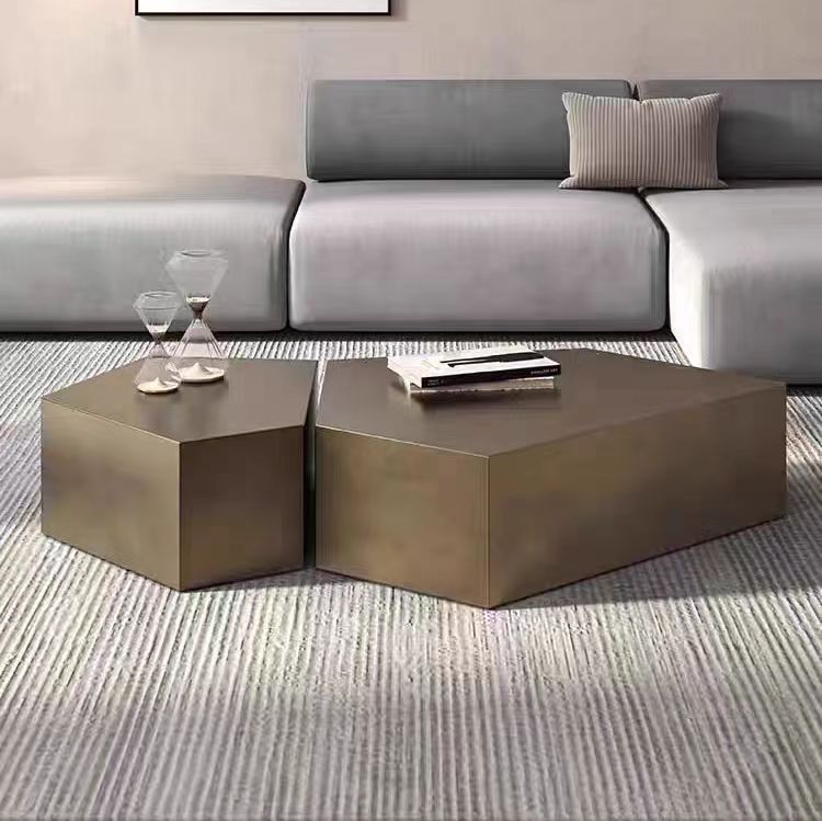 coffee table set luxury steel