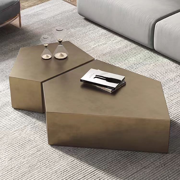 coffee table set luxury steel