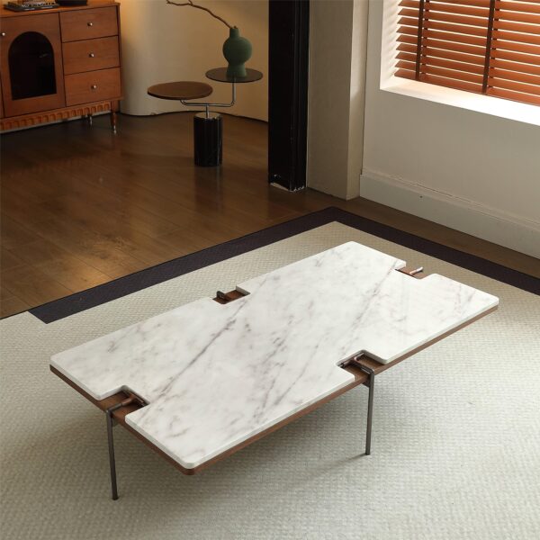 coffee table marble stone simple square