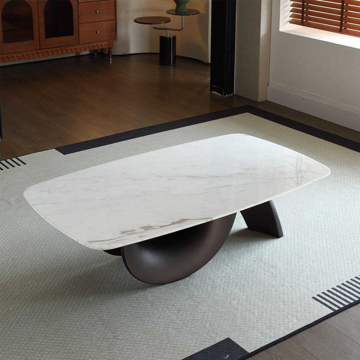 coffee table marble stone modern square