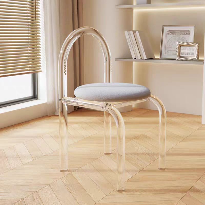 Dining Chair Transparent Acrylic Backrest