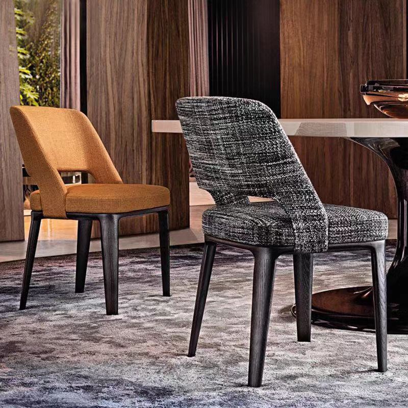 Dining Chair High Quality Fabric Solid Wood Frame