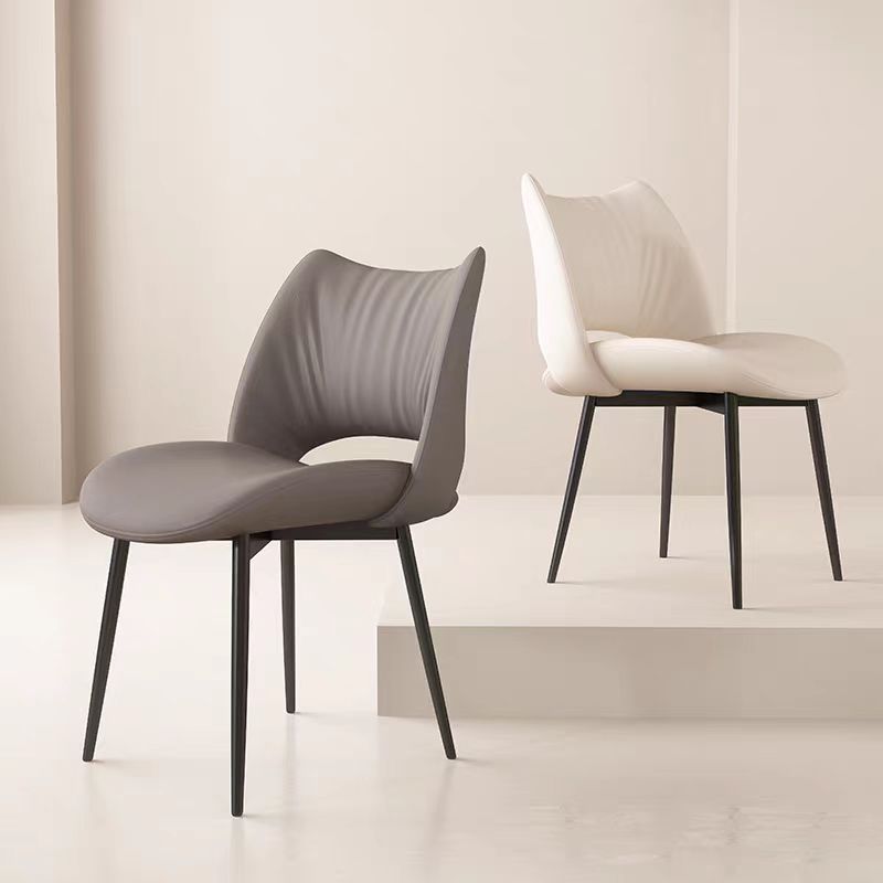 Dining Chair Simple Shape and Comfortable Leather