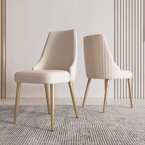 Dining Chair Modern and Minimalist Style Gold Legs