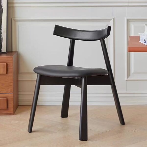 Dining Chair Solid Wood Curved Backrest