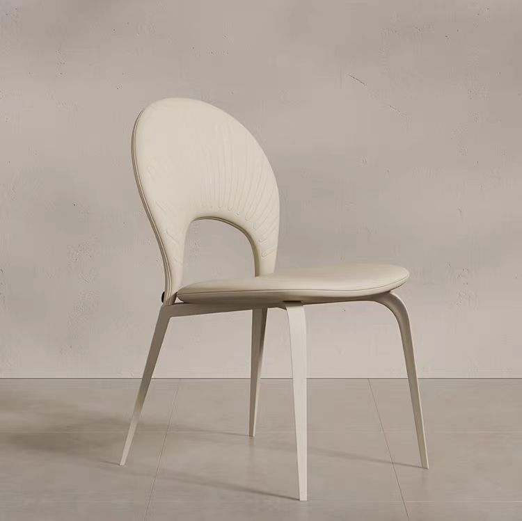 Dining Chair Simple Patterned Backrest