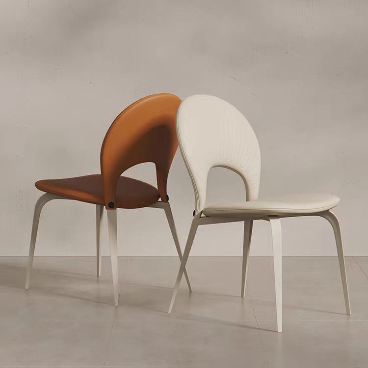 Dining Chair Simple Patterned Backrest