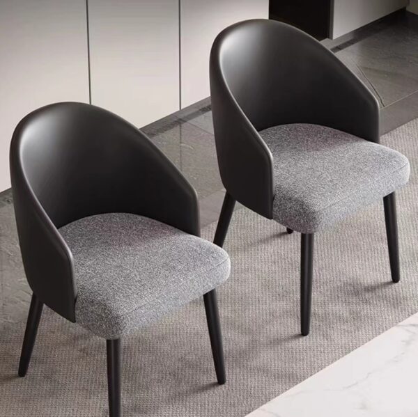 Dining Chair High Quality Fabric and Leather Panels