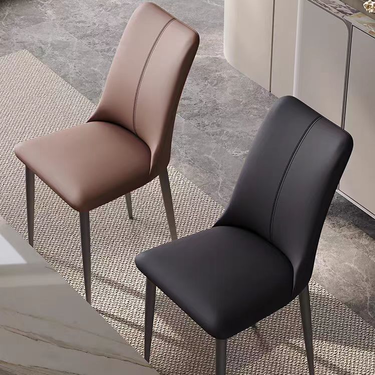 Dining Chair Modern Minimalist Square Upholstery