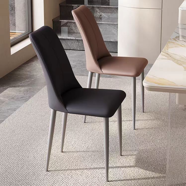 Dining Chair Modern Minimalist Square Upholstery