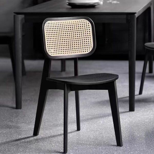 Dining Chair Rattan Backrest