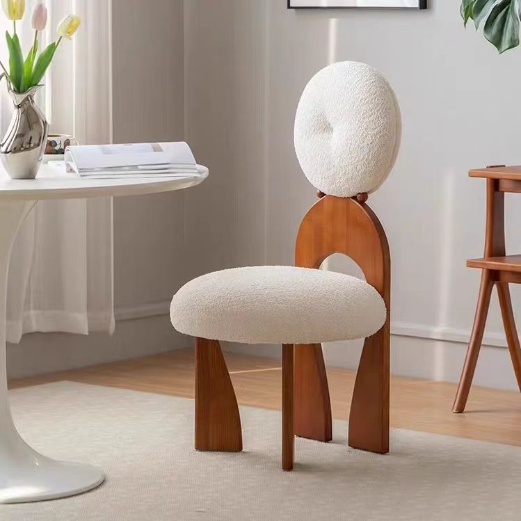 dining chair nordic cream solid wood earings design