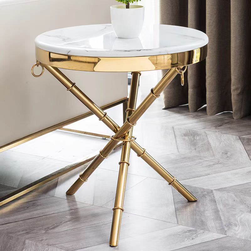 side table modern stone round