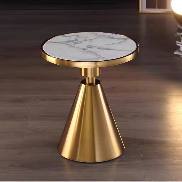 side table modern light luxury stone round