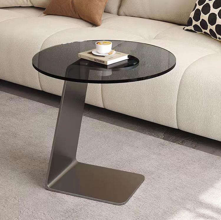 side table modern minimalist glass top