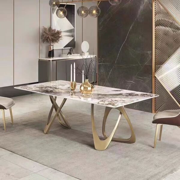 Dining Table Luxury Gold Leg