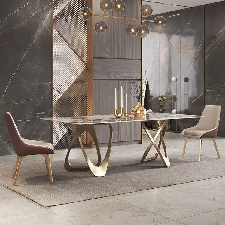 Dining Table Luxury Gold Leg