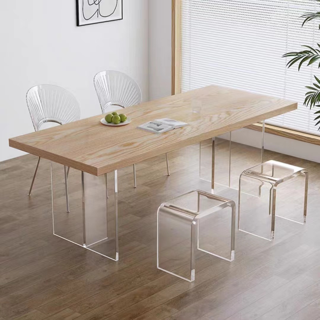 dining table modern acrylic wood