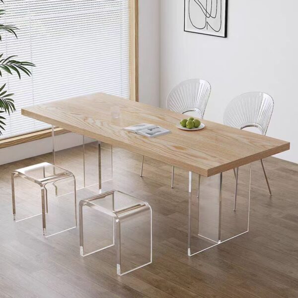 dining table modern acrylic wood