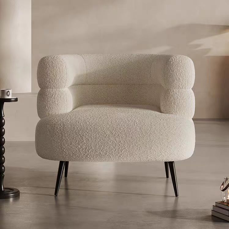 Accent Chair Modern Minimalist French Cream Style