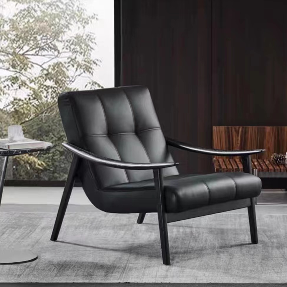 accent chair Italian minimalist modern leather